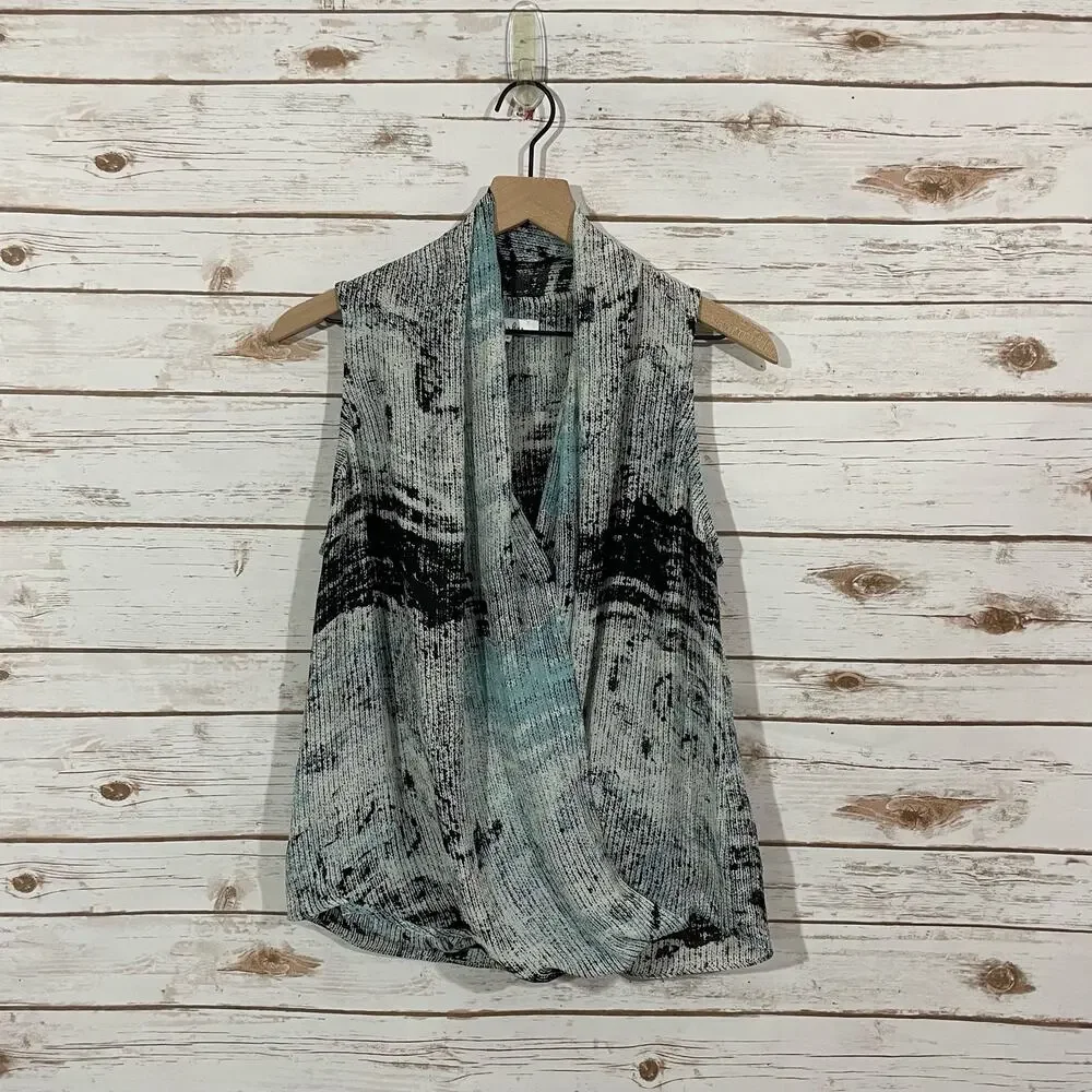 Parker Faux Wrap Sleeveless Top - Multi Color - Medium - Picture 6 of 14